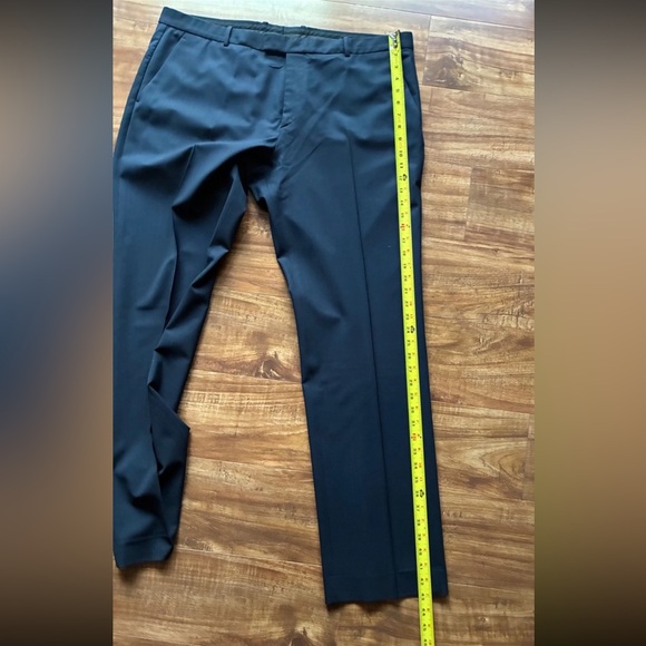 Theory Mens Navy Blue Flat Front Trouser Dressy Suit Pants Bottom Pockets Sz 40 - Picture 8 of 16